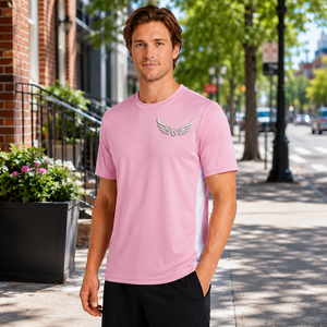 Crew Neck Short Sleeve Solid Color T-<b>shirt</b> Unisex Adult Breathable Polyester Regular Fit All Seasons - Product Image 6