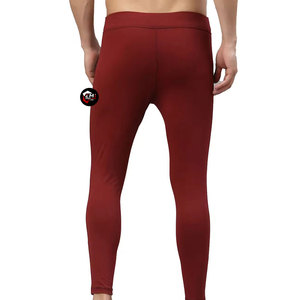 High Quality Elastic Closure <b>Men's</b> <b>Compression</b> Breathable Quick Dry Solid Knee-Length Gym Sport <b>Tights</b> Leggings - Product Image 2