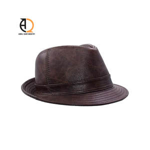Chapeau de cowboy en cuir rayé avec logo personnalisé, couleur sur mesure et design unisexe - Product Image 2