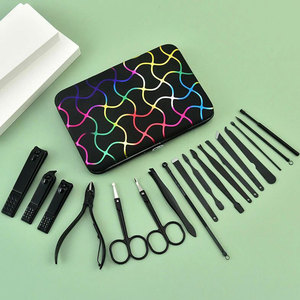 Set de Manicura Profesional, Kit de Cortaúñas, Herramientas de Cuidado de Pedicura, Kit de Aseo Femenino de Acero Inoxidable, 18 Piezas, para Viaje o Casa (Rosa) - Product Image 2