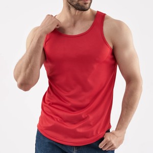 Débardeur Homme Rouge Sans Manches Col Rond Rayé Tricoté Décontracté Respirant Fitness 100% Polyester – Collection 2026 (Vente en Gros) - Product Image 5