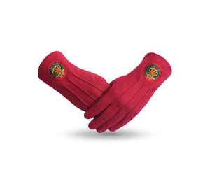 Guantes de Regalia de Algodón Rojo de Lujo de la Orden del Amaranto con Parche Bordado - Product Image 1