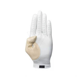 Gants de golf professionnels personnalisés pour hommes en cuir véritable noir, antidérapants, avec sangle de poignet réglable et fermeture auto-agrippante, haute qualité - Product Image 4
