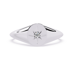 Bague en diamant platine, taille brillant rond, diamant naturel certifié GIA, couleur D, style classique, bague de fiançailles pour femme - Product Image 1