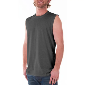 New Fashion Solid Sleeveless Sports Tank Top Custom <b>Men's</b> Cotton Running Training Fitness New Design <b>Men</b> Sleeveless <b>Shirt</b> - Product Image 2