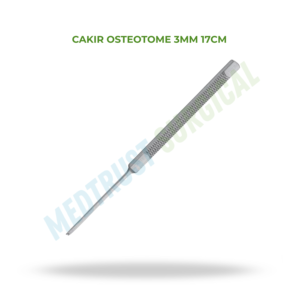 มีดตัดกระดูก Cakir Osteotome ขนาด 3 มม. ยาว 17 ซม. เครื่องมือผ่าตัดกระดูก ศัลยกรรมกระดูกและข้อ หู คอ จมูก ศัลยกรรมจมูก เครื่องมือตัดกระดูก - Product Image 2