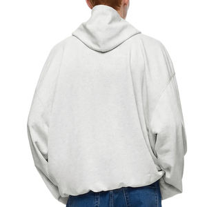 Cotton Double Layer French Terry Cropped Pullover <b>Hoodie</b> Blank <b>American</b> Streetwear Casual Outdoor Custom Printing Logo - Product Image 2