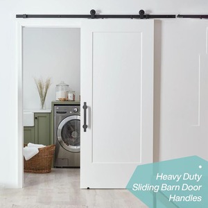 Poignées de meuble minimalistes en métal noir, quincaillerie durable pour portes et tiroirs, tirants de tiroir élégants en fer minimaliste - Product Image 5