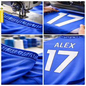 Proveedor de Camisetas de Fútbol con Transferencia Térmica Hechas a Medida |   Uniformes de Fútbol Transpirables 100% Poliéster del Equipo Samavia, Camisetas con Parte Delantera Corta - Product Image 4