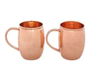 La taza de cobre con asa de latón es un artículo artesanal para beber hecho con materiales de alta calidad. - Product Image 4