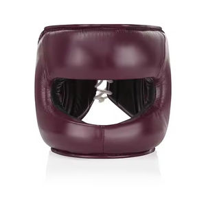 Protège-tête de boxe thaïlandaise sur mesure pour l'entraînement aux arts martiaux, fabriqué en cuir par un designer - Product Image 2