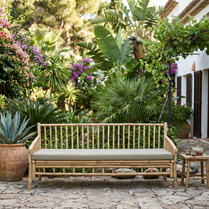 Canapé en bambou, banc long en bambou naturel, meubles écologiques pour salon, patio, jardin, hôtel, usage en resort - Product Image 1