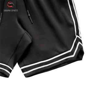 Shorts de basketball pour hommes, prix abordable, longueur courte, taille mi-haute, cordon de serrage, impression de logo personnalisée - Product Image 6