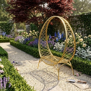 Weatherproof Powder Coated Wrought Iron European Design KHP Park <b>Bench</b> Custom Hand Forged Metal <b>Garden</b> Long Chair 2-Seater - Product Image 4
