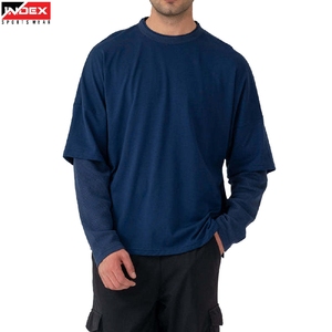 เสื้อยืดสองชั้นที่สวมใส่สบาย น้ำหนักเบา ระบายอากาศได้ดี ผ้าเนื้อนุ่ม มีสไตล์ สำหรับผู้ชายและผู้หญิง สวมใส่สบายๆ ในชีวิตประจำวันและกิจกรรมกลางแจ้ง - Product Image 1