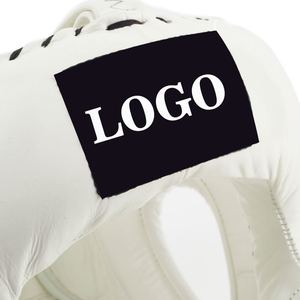 Protector de Cabeza de Boxeo de Cuero Duradero Hecho a Medida en Fábrica, Protección Facial Completa, Transpirable, con Impresión de Logotipo Personalizado, para MMA y Kick Boxing - Product Image 2