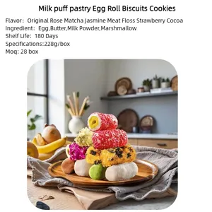 <span class=keywords><strong>Galletas</strong></span> <span class=keywords><strong>Chinas</strong></span> Ben Gong E Le Egg Roll, Multi-Sabor, Textura Dura, Forma Cilíndrica, Empaque en Caja, Sabor Dulce, Venta al Por Mayor - Product Image 5