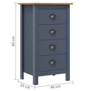 18.1 in legno di pino massiccio grigio collina "x 13.8" x 31.5 "credenza - Product Image 4