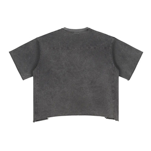 Custom Vintage Heavyweight Cotton Short Sleeve Acid Wash Printed <b>T</b> Shirts for Men with Boxy Design Plus Size Oversize Options - Product Image 2