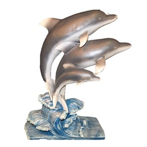 Escultura de Delfín Hecha a Mano en Madera de Sheesham |   Figuras de Madera al por Mayor de la India - Product Image 4