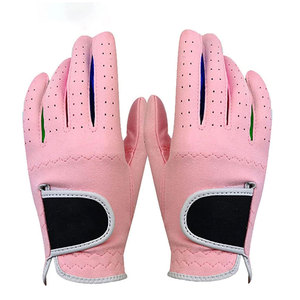 ถุงมือกอล์ฟหนัง PU สีชมพู ระบายอากาศได้ดี ปิดด้วยแถบตีนตุ๊กแก สำหรับผู้หญิง ใช้สำหรับเล่นกีฬา - Product Image 1