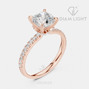 1.27CT Cushion Cut Lab Grown Diamond Fancy <b>Ring</b> for Gift IGI Certified 14K White Gold F+ Color VS+ Clarity Engagement <b>Ring</b> Gift - Product Image 6