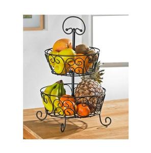 Panier à fruits portable de marque privée avec cadre en fil métallique robuste, bol de rangement pour fruits et légumes pour comptoir de cuisine - Product Image 1
