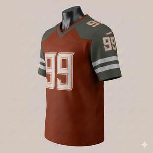 Maillot d'entraînement haute performance pour équipe de club, pour hommes et unisexe, style américain avec broderie et impression du logo - Product Image 2