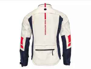 Chaqueta Textil Impermeable de 3 Capas con Protección CE para Hombre Bm GTX, Blanca/Azul, para Motociclismo GS Rallye Touring/Offroad - Product Image 4