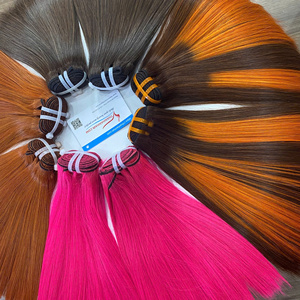 ¡Super venta! Extensiones de cabello humano crudo Remy vietnamita 100% recto de hueso trama grande sin enredos colores calientes suaves y sedosos - Product Image 4