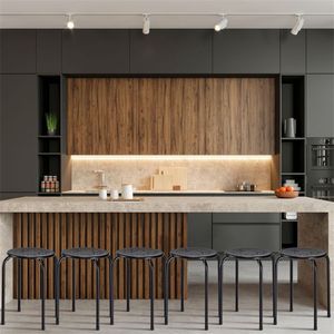 Ensemble de 6 tabourets de bar ronds en métal sans dossier, design Daisy multifonctionnel, empilables - Product Image 2