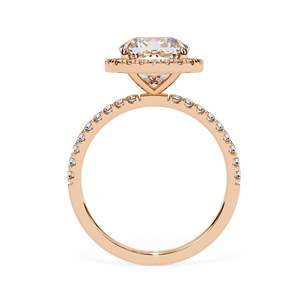 แหวนเพชรเม็ดเดี่ยวทรงหรูหรา ดีไซน์สำหรับผู้หญิง ประดับเพชรแล็บโกรว์ สี D-E-F  ตัวเรือนทองชมพู/ทองขาว/เงิน ได้รับการรับรองจาก IGI - Product Image 3