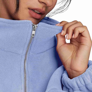 Sudadera para Mujer, 100% Algodón, Alta Calidad, Precio Económico, Cierre de Cremallera de un Cuarto, Transpirable, Secado Rápido, Ligera, a la Moda - Product Image 4