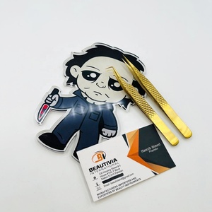 Pince à épiler beauté en acier durable or terne Plasma courbe droite et extension de cils à 90 degrés pince à épiler tuile de cils personnalisée - Product Image 6