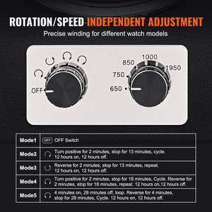 Super silenzioso giapponese Mabuchi Motors Watch Winder 6 uomini orologi meccanici automatici da donna nero guscio blu luce LED - Product Image 3