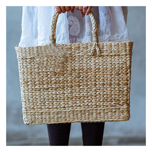 Sac fourre-tout moderne en raphia et jute, fait main au crochet et tissé à la main, pour femme, en coton et fibre de lin, sac à bandoulière souple pour l'été et la plage - Product Image 3