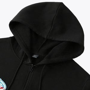 Sweat à capuche zippé en coton épais personnalisé OEM pour homme, imprimé délavé à l'acide, style hiver, grande taille, col à capuche anti-rétrécissement - Product Image 4