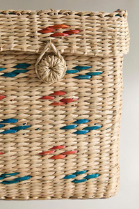 Ensemble d'articles essentiels : Paniers de rangement tressés à la main en jonc de mer à rayures, boîtes décoratives pour la décoration de la chambre d'enfant - Product Image 3