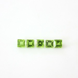 Peridoto Verde Natural de 3mm, Corte Princesa Cuadrado, Facetado, Piedras Preciosas Sueltas para Joyería, Ideal para Anillos y Colgantes, Venta al Por Mayor - Product Image 2