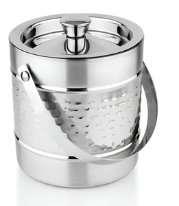 Cubo de Hielo de Acero Inoxidable con Asa, Diseño Personalizado de Lujo con Textura de Mármol - Product Image 2