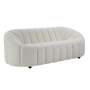 Divano Osmash in Peluche Bianco Sherpa per Soggiorno - Product Image 1