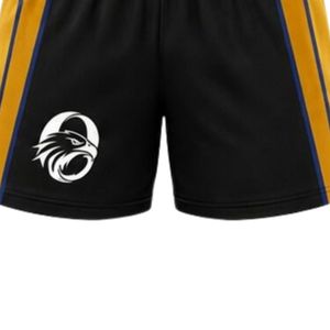 Pantalones Cortos de Netball Sublimados en Negro y Dorado, Unisex, de Poliéster Ligero, Uniformes Deportivos para Equipos, Ropa de Entrenamiento con Paneles Laterales - Product Image 6