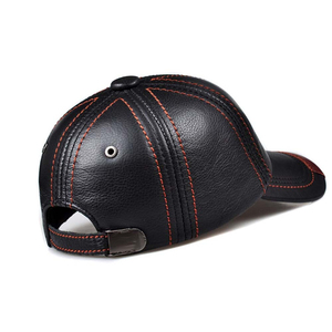 Gorra de Béisbol Unisex de Cuero, Ajustable, Estructurada, de PU, Clásica, para Invierno, para Hombres Mayores y Padres - Product Image 6