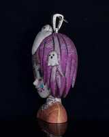 Colgante de Moissanita Multicolor con Personaje de Dibujos Animados de Muñeca de Terror, Regalo para Fiesta Hip Hop, Plata 925 para Joyería Fina, Colgantes y Dijes