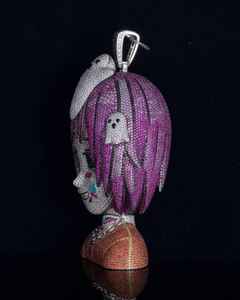 จี้เพชรโมอิสซาไนต์หลากสี รูปตัวการ์ตูนตุ๊กตาสยองขวัญ ของขวัญสำหรับงานปาร์ตี้ฮิปฮอป เงินแท้ 925 สำหรับจี้และเครื่องประดับชั้นดี - Product Image 2