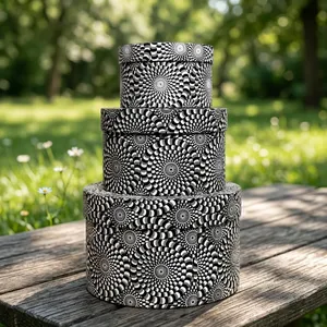 Handmade Paperboard Nesting <b>Gift</b> <b>Boxes</b> Set Glossy Lamination Glitter Gold Foil Textured UV Magnetic Closure Storage Gifting - Product Image 6