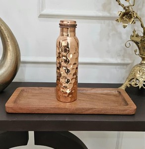 Botella de Cobre Martillado Ecológica Premium, Unisex, con Caja de Regalo, Tapa Segura para Guardar Agua, Apta para Líquidos Calientes, Ideal para Yoga, Gimnasio y Actividades al Aire Libre - Product Image 1