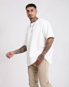 T-shirt formel à manches courtes et col rond pour homme BlanqWear, coupe ample, 100% coton premium 200g, antibactérien, séchage rapide, écologique - Product Image 4