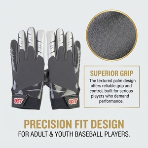Youth Adult Football Gloves Custom Logo football receiver training gloves full finger Lightweight Breathable Sports Equipment - Product Image 3