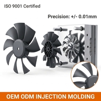 Pale de ventilateur axial DC moulée par injection sur mesure, turbine en plastique de précision OEM pour systèmes de refroidissement de radiateurs de serveurs PC, CPU et GPU